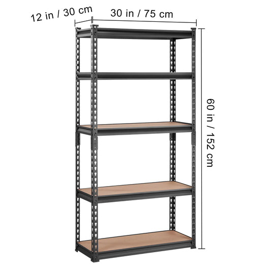 5-Tier Adjustable Heavy-Duty Storage Shelving Unit