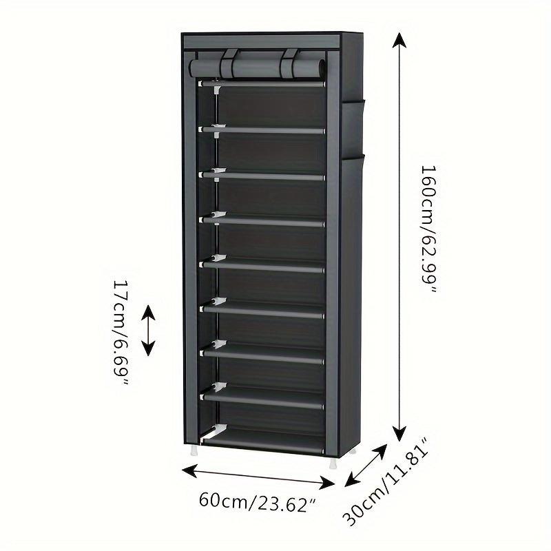 Premium Multi-Layer Dustproof Shoe Storage Cabinet – Space-Saving 6.5 ft Organizer with Protective Cover