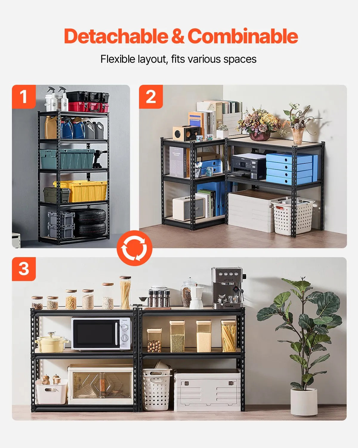 5-Tier Adjustable Heavy-Duty Storage Shelving Unit