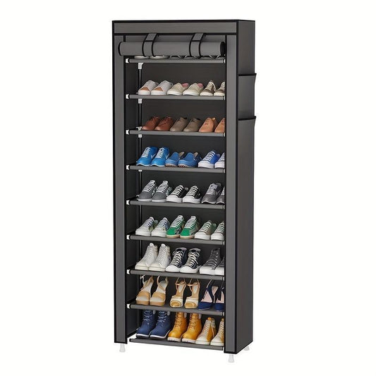 Premium Multi-Layer Dustproof Shoe Storage Cabinet – Space-Saving 6.5 ft Organizer with Protective Cover