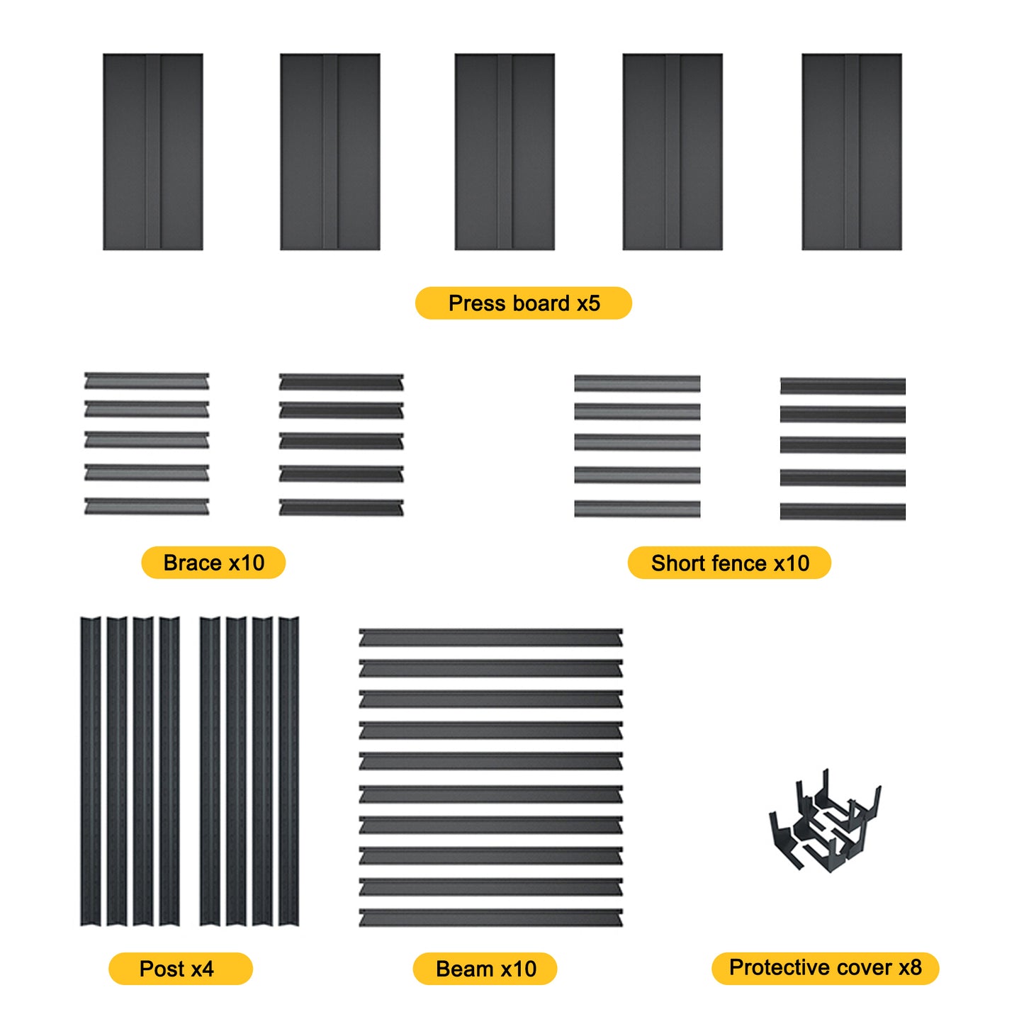 Build-A-Shelf Heavy-Duty Storage Rack - Two Sided Fence Style