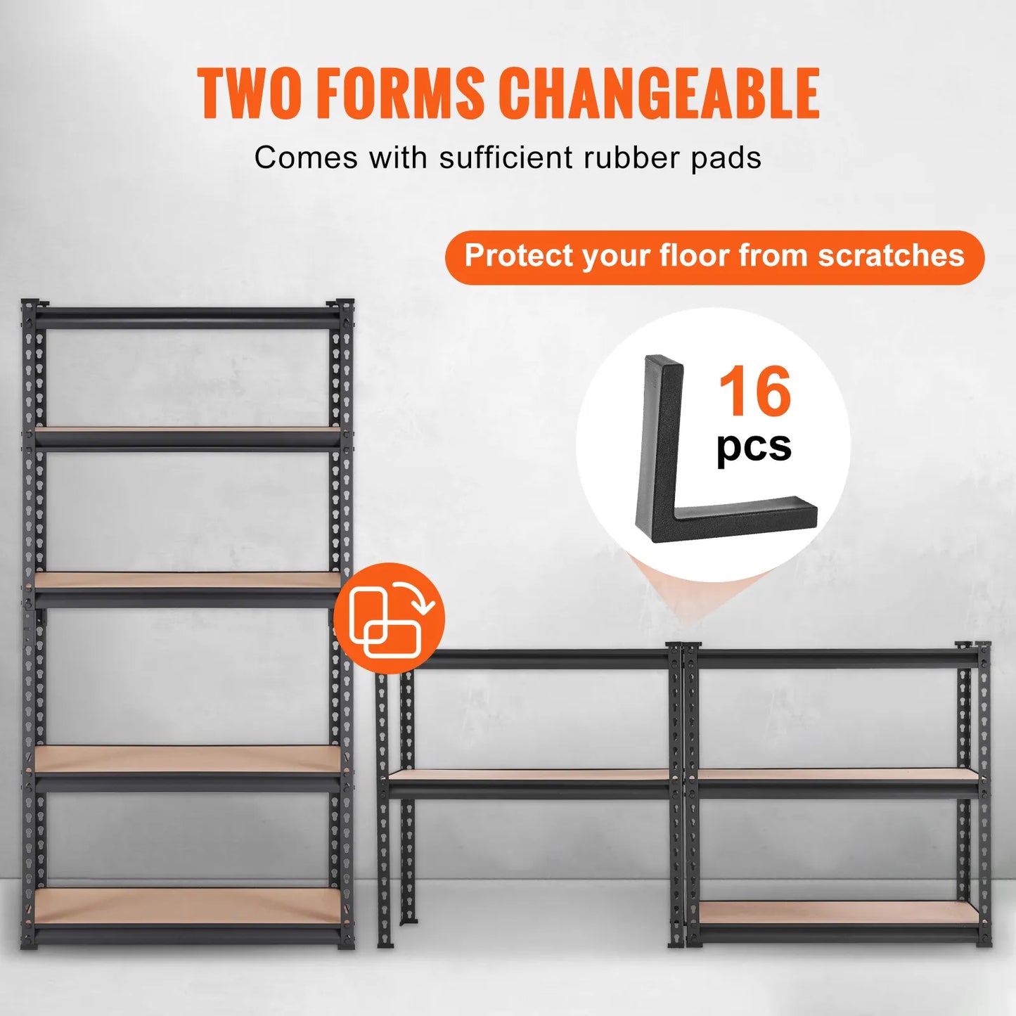 5-Tier Adjustable Heavy-Duty Storage Shelving Unit