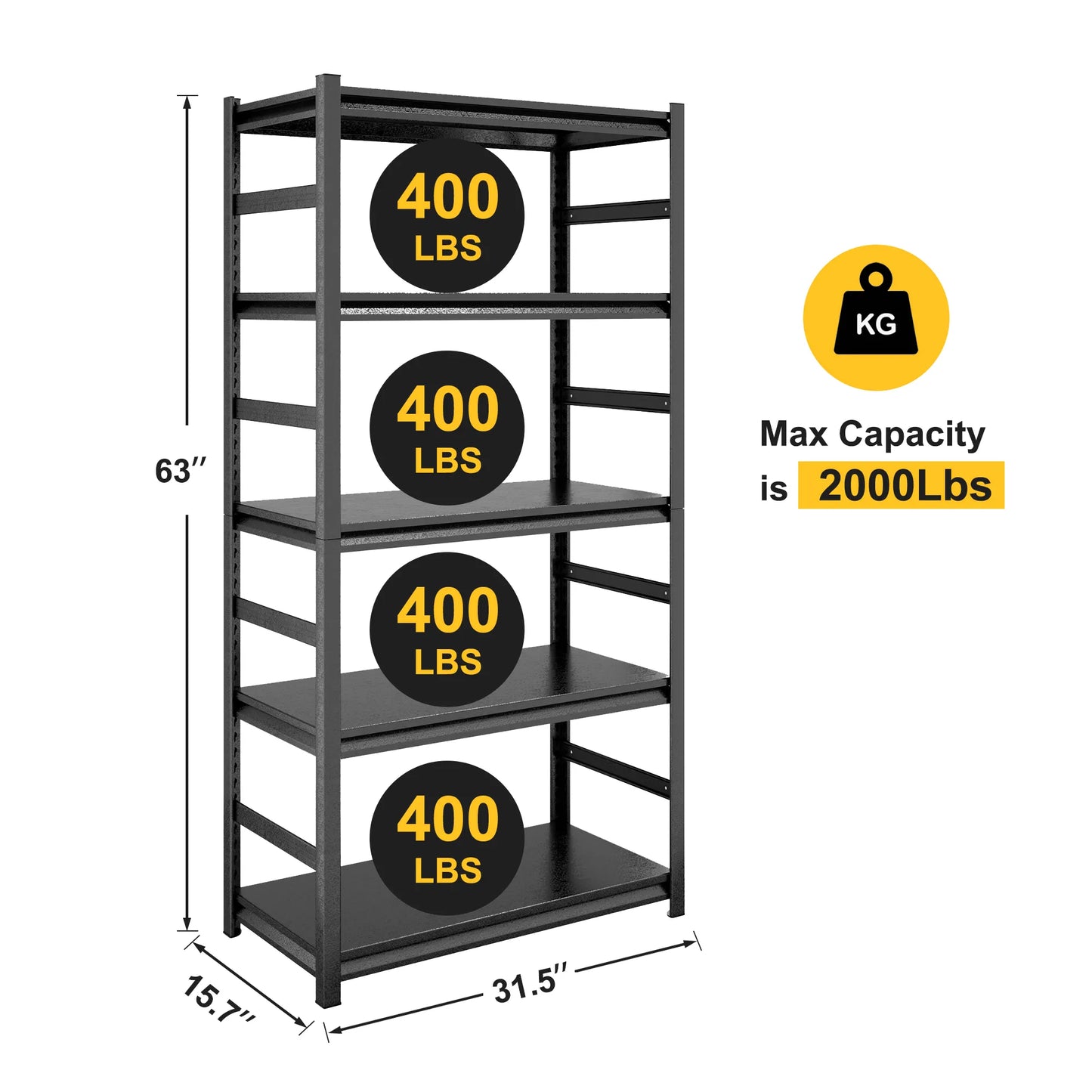 Build-A-Shelf Heavy-Duty Storage Rack - Two Sided Fence Style