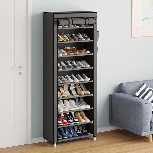 Premium Multi-Layer Dustproof Shoe Storage Cabinet – Space-Saving 6.5 ft Organizer with Protective Cover