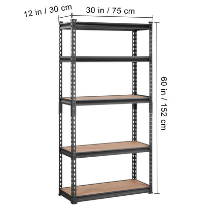 5-Tier Adjustable Heavy-Duty Storage Shelving Unit