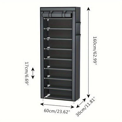Premium Multi-Layer Dustproof Shoe Storage Cabinet – Space-Saving 6.5 ft Organizer with Protective Cover