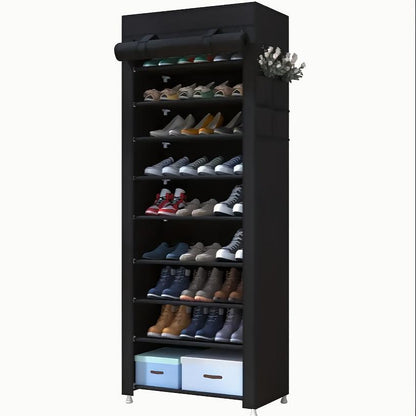 Premium Multi-Layer Dustproof Shoe Storage Cabinet – Space-Saving 6.5 ft Organizer with Protective Cover