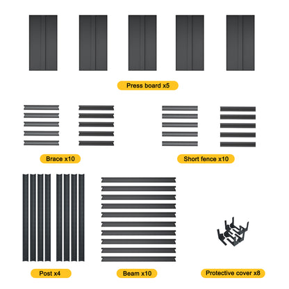 Build-A-Shelf Heavy-Duty Storage Rack - Two Sided Fence Style